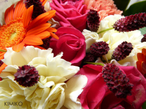 ワレモコウと薔薇たち-a